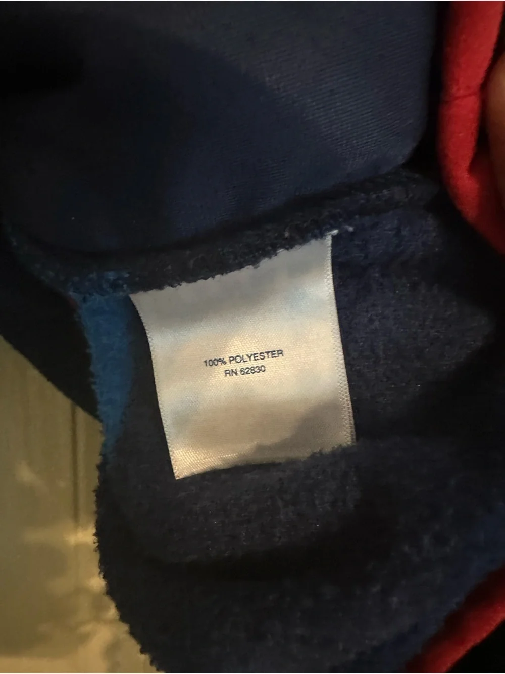 Lands' End Navy Multi-Color Striped Zip Pullover